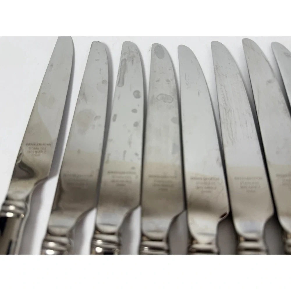 Reed & Barton Perspective Stainless Dinner Knives Lot Of 11 Replacements